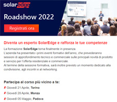 Ecco le prime date del Roadshow SolarEdge 2022 13