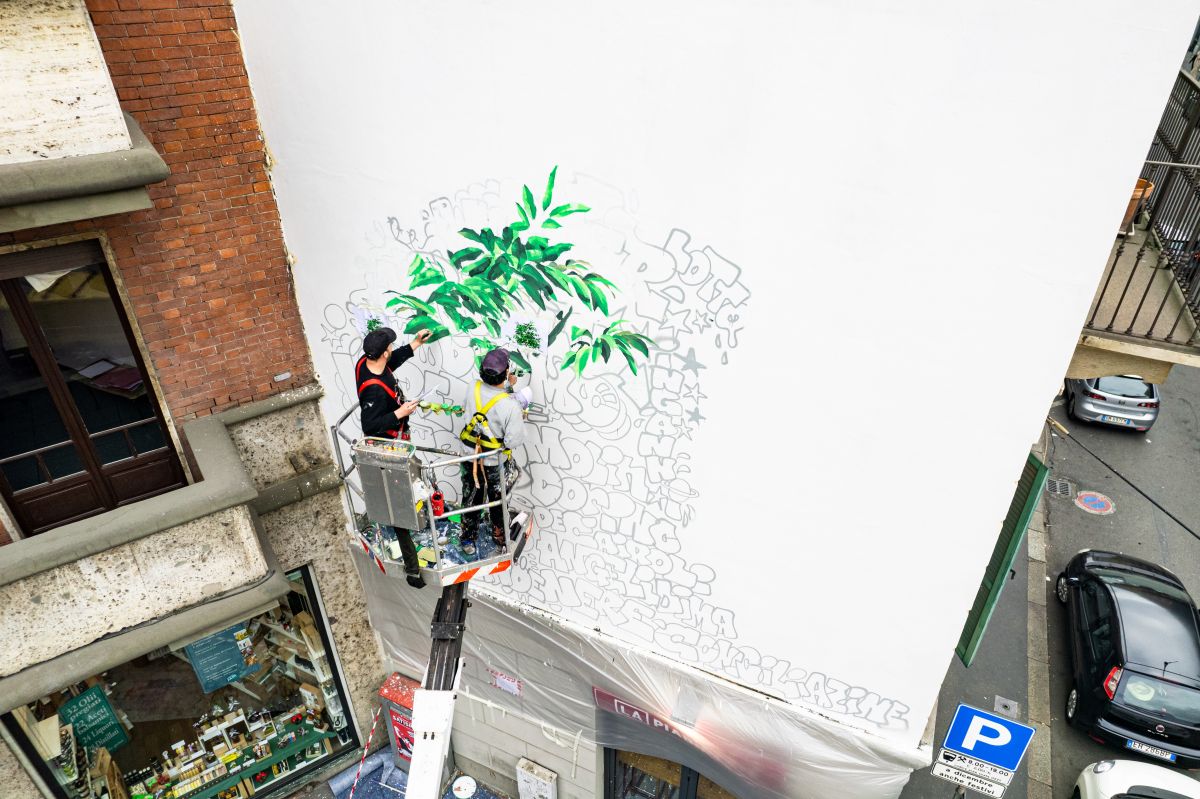 Giornata mondiale della terra, il murales realizzato a Milano, in Via Marghera, 20