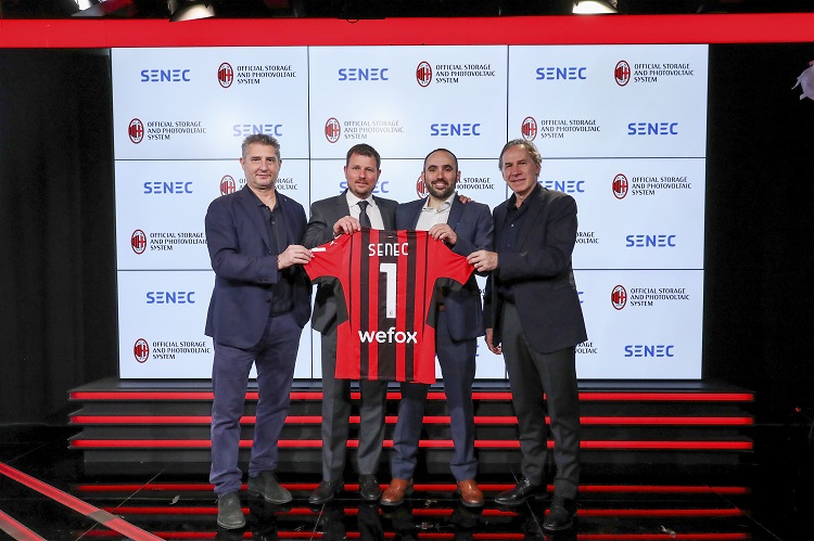 SENEC è Official Storage and Photovoltaic System Partner di AC Milan