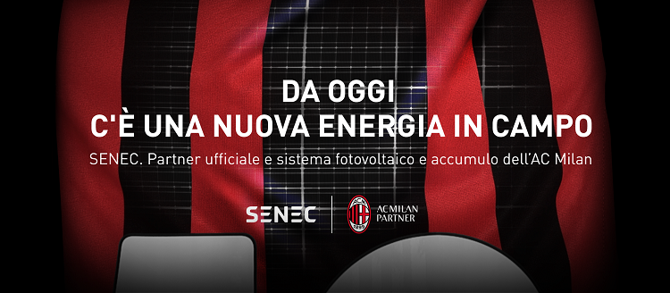 SENEC è Official Storage and Photovoltaic System Partner di AC Milan