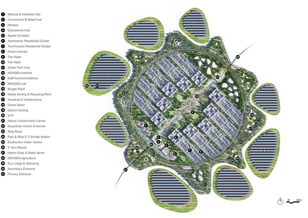 Il masterplan di Nexgen, la prima città al mondo con bilancio positivo sul clima