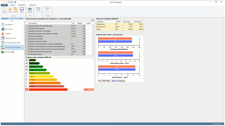 EC719 di Edilclima, software per la Diagnosi energetica preliminare e bonus fiscali