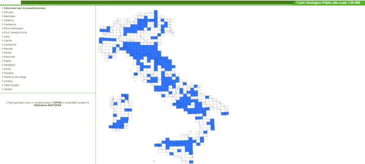 La carta geologica d'Italia 