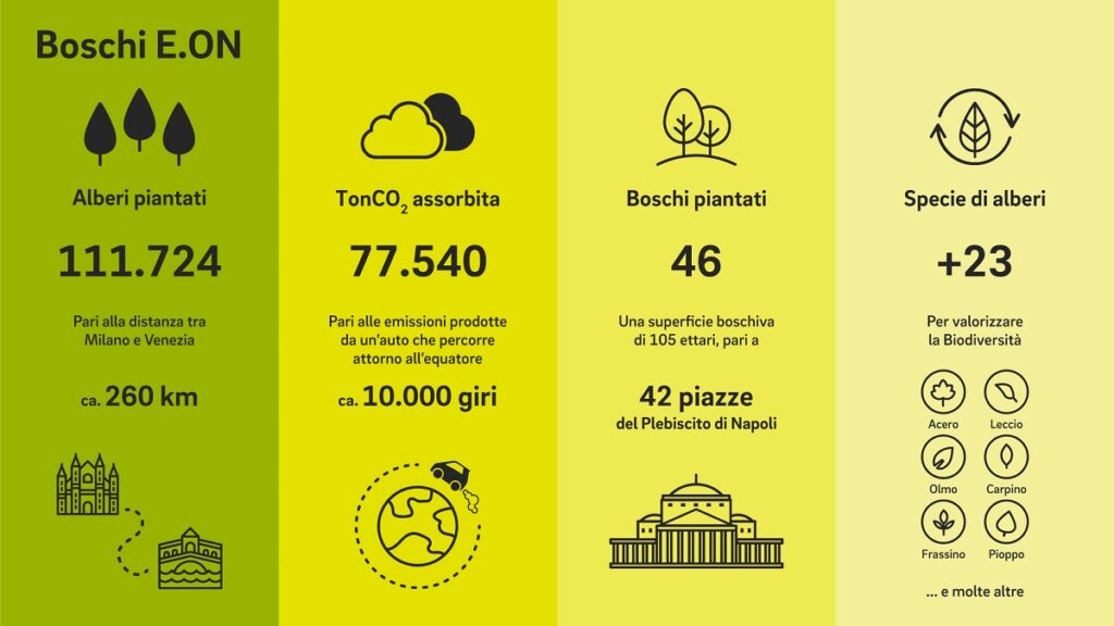 Boschi E.ON: oltre 110.000 alberi per abbattere la CO2
