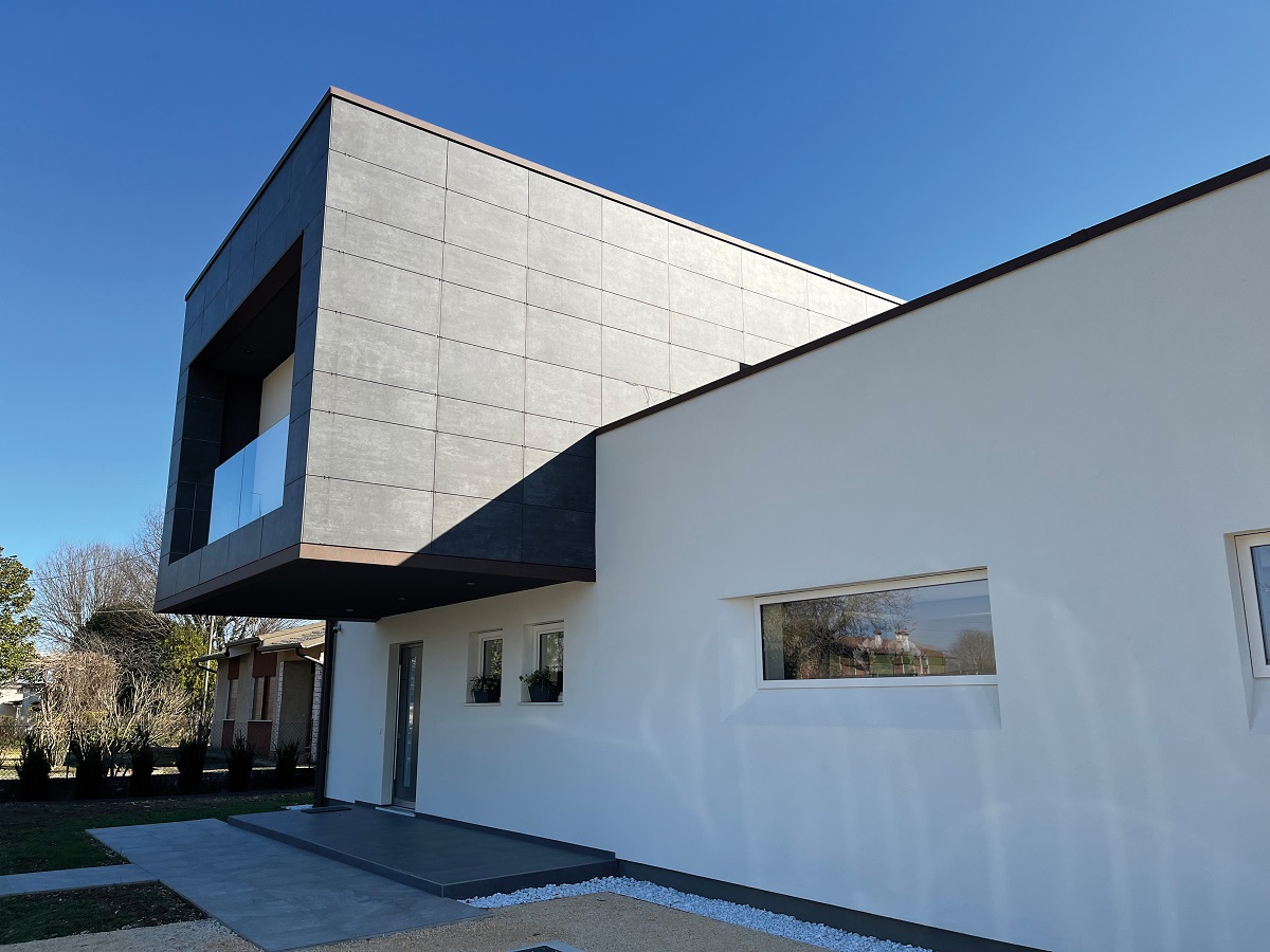 Isotec Parete per le facciate ventilate di una villa a Castelfranco Veneto