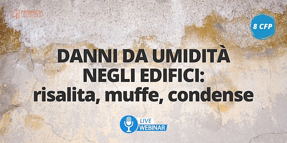 Danni da umidità negli edifici: il webinar di Prospecta
