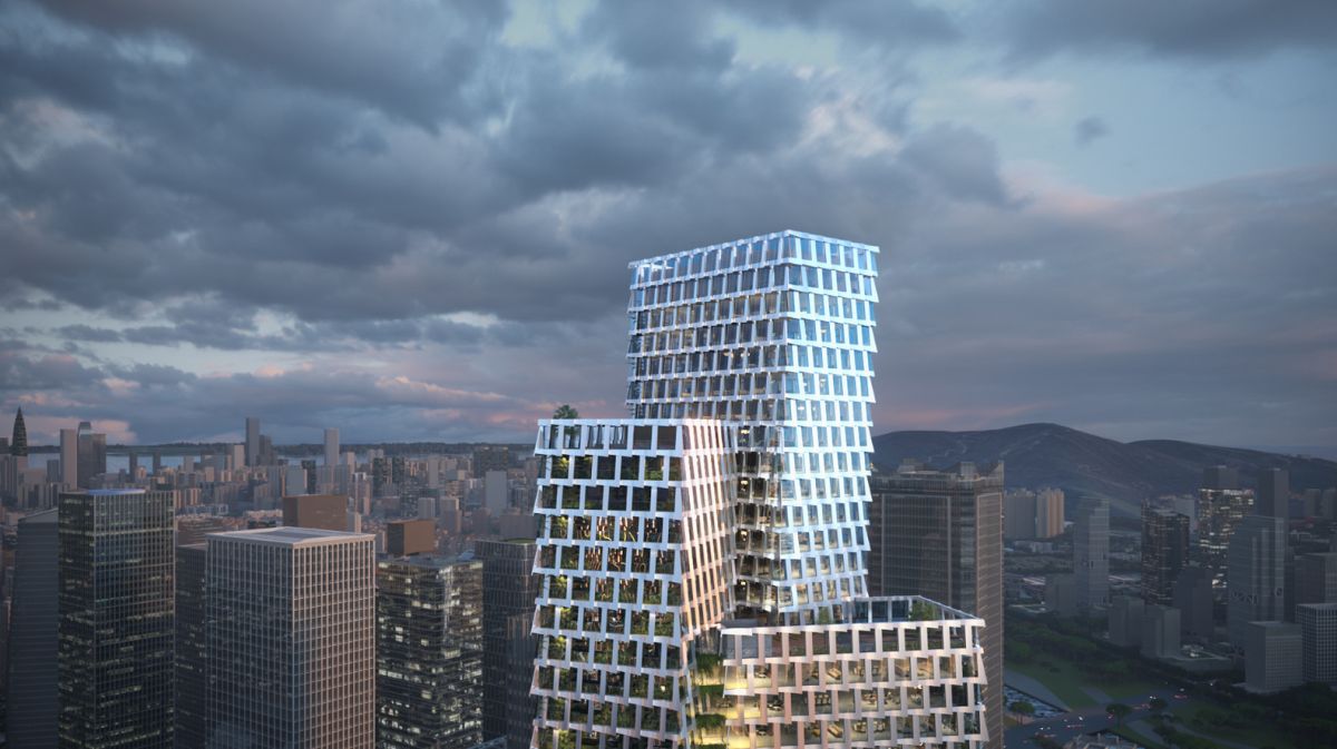 Prisma Towers: biofilia, design inclinato e facciata fotovoltaica 