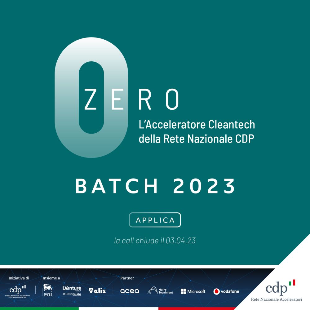 Startup cleantech: al via la call 2023 dell’acceleratore Zero 