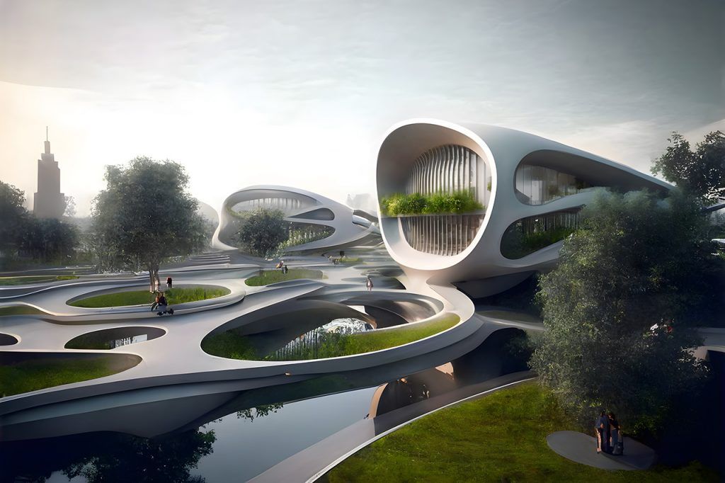 Le abitazioni dalle linee curve della città galleggiante Floating City