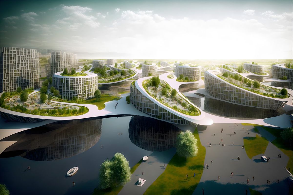 Floating City, la città galleggiante con piattaforme ondulate e interconnesse