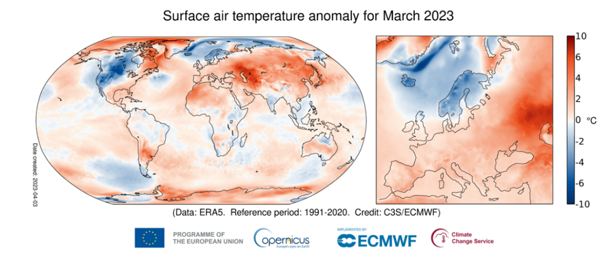 Allarme cambiamento climatico: è stato il secondo marzo più caldo di sempre