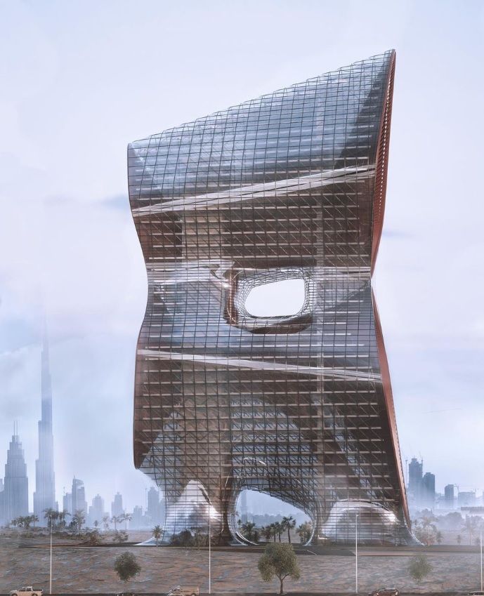 A Dubai 25 torri dalla forma curva raccolgono polvere e puliscono l’aria