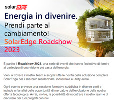 È partito il Roadshow 2023 di Solaredge, registrati ai prossimi eventi 13