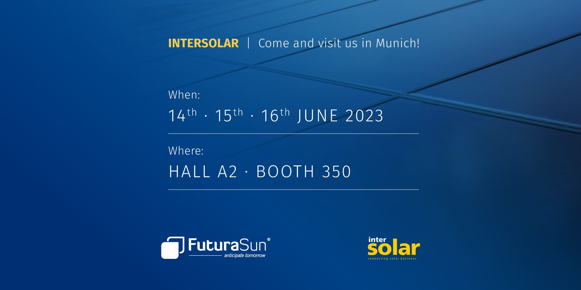 FuturaSun porta l'innovazione a Intersolar 2023