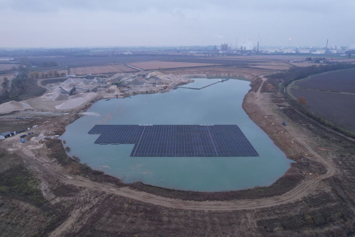 Fotovoltaico in cava: impianto da 1 MW realizzato da Hydrosolar presso la cava Iner Rivolta Srl di Ferrera Erbognone (PV), società del Gruppo Gavio.