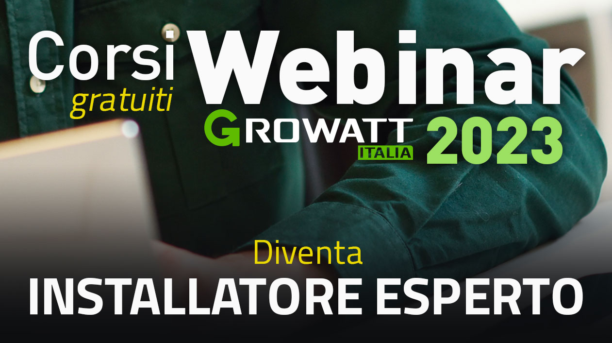 Da settembre corsi gratuiti online per diventare installatore esperto Growatt