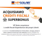VP Solar acquisisce i crediti fiscali Superbonus