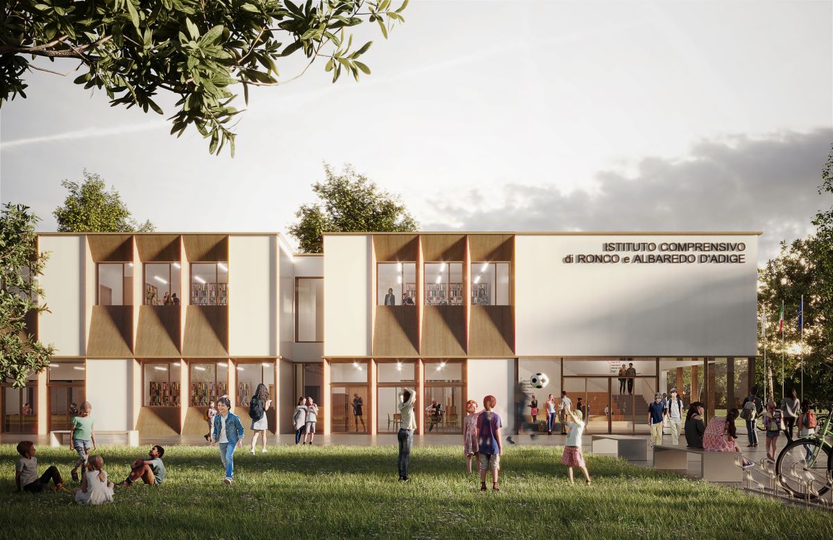 Il nuovo istituto scolastico di Albaredo d’Adige firmato dallo studio Vittorio Grassi Architects di Milano