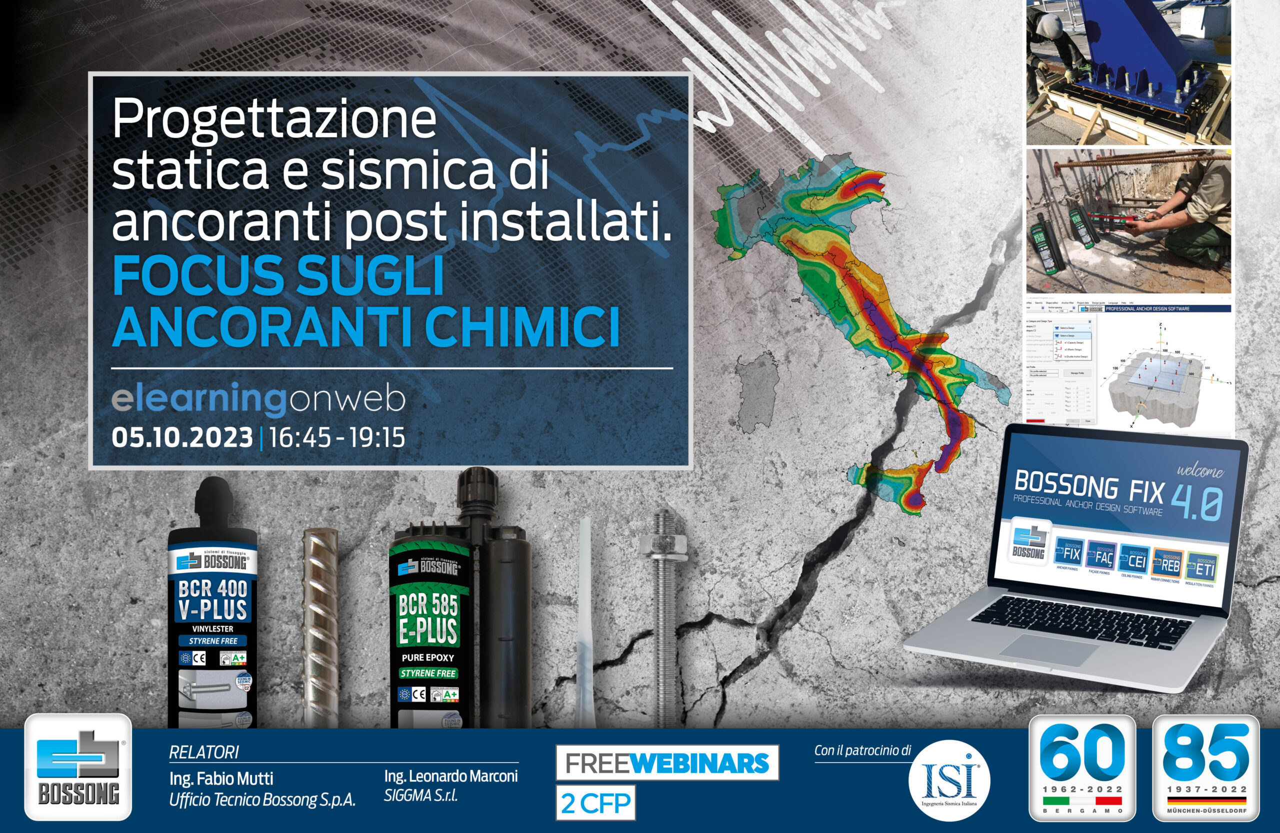 Progettazione statica e sismica di ancoranti post installati: focus sugli ancoranti chimici