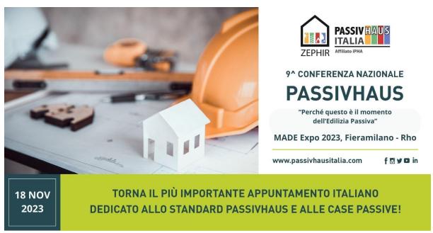 Conferenza Nazionale Passivhaus, il 18 novembre a Milano