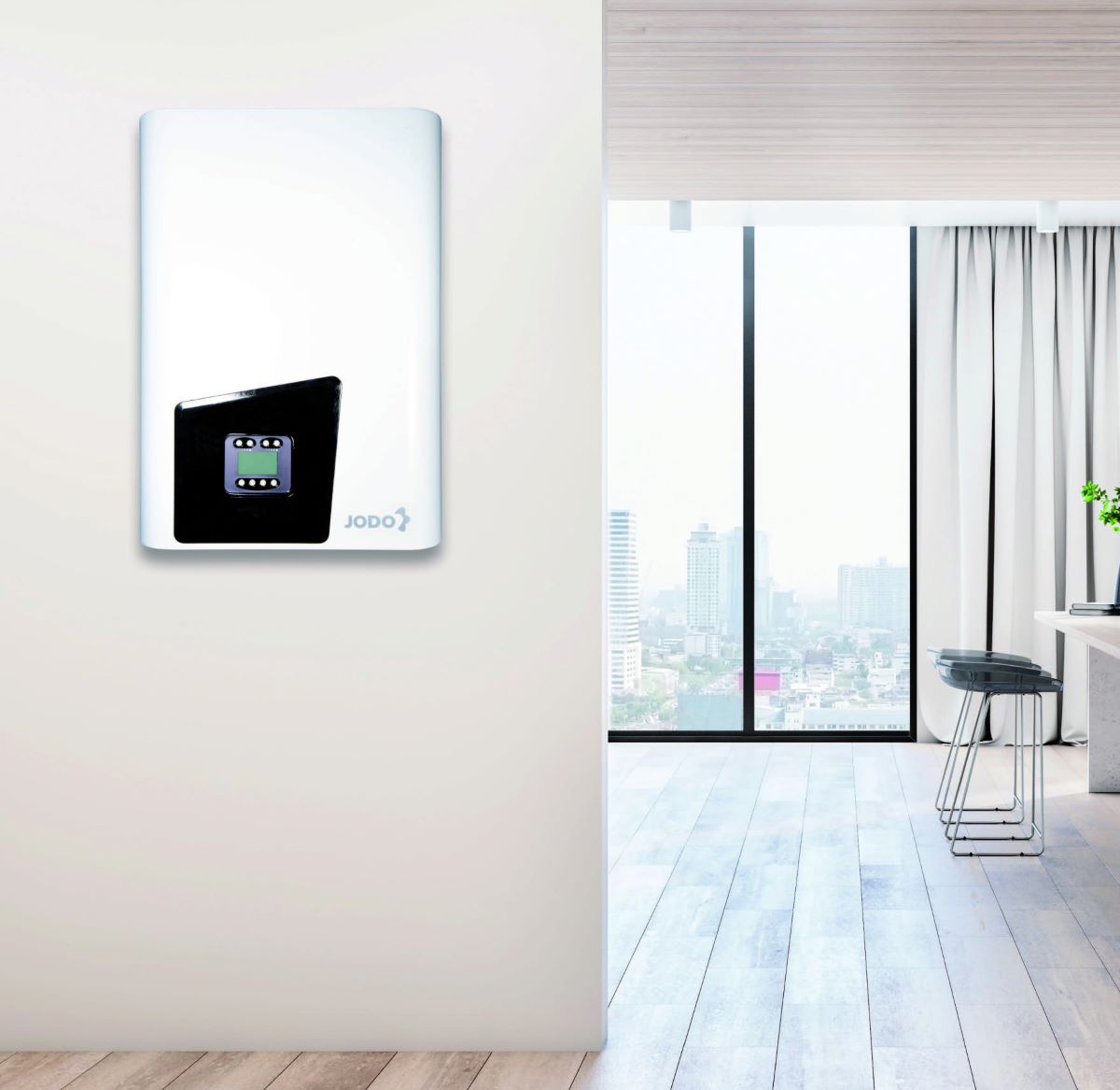 Jodo MIDI è la caldaia murale a condensazione per riscaldamento e produzione sanitaria tramite accumuli esterni