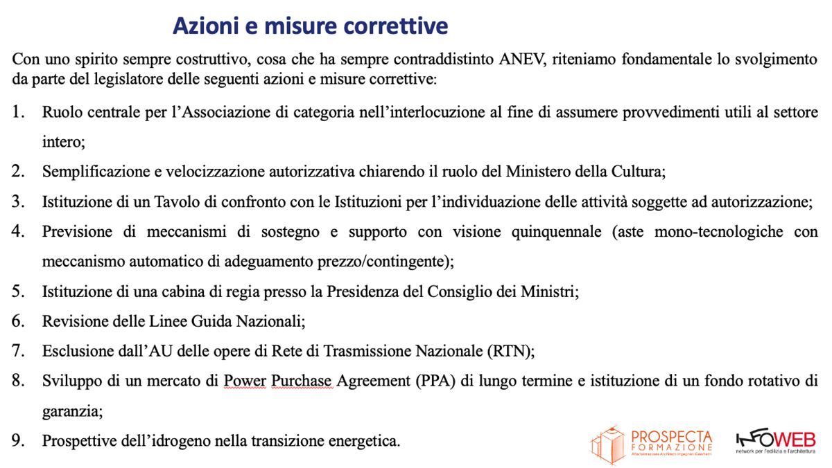 Le azioni a sostegno del settore eolico segnalate da Anev