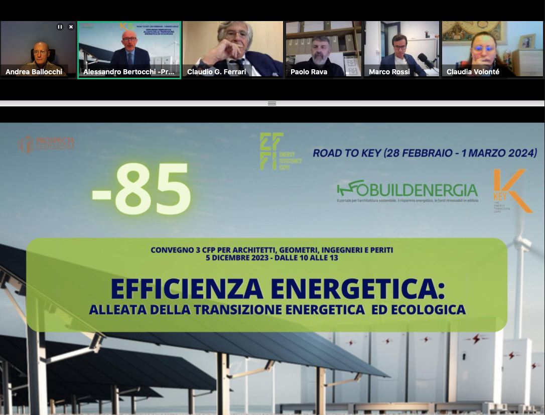 Efficienza energetica: il convegno organizzato da Prospecta Formazione di avvicinamento a KEY 2024