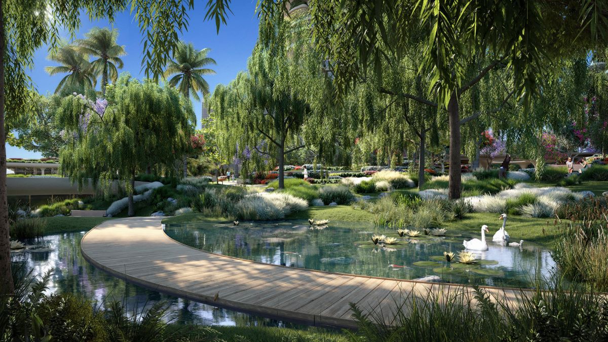 Uno degli spazi relax del progetto One Beverly Hills 