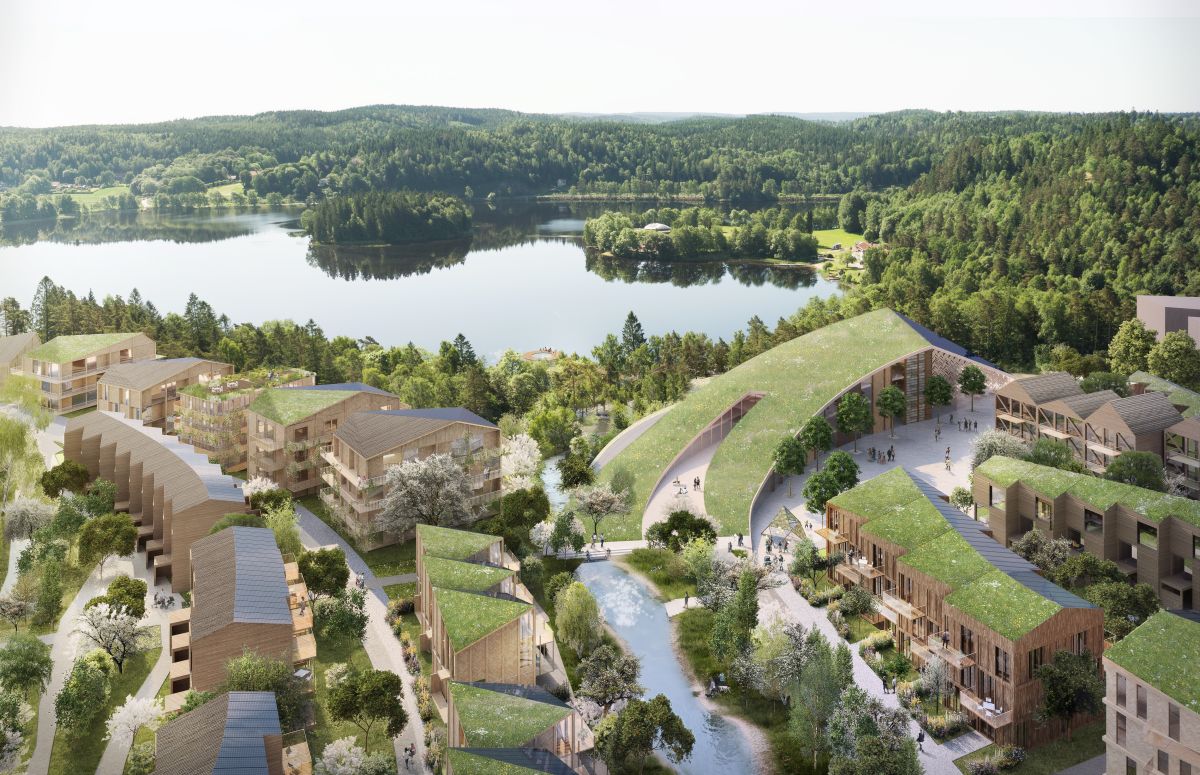 Il quartiere Wendelstrand, vicino al lago Landvettersjøen