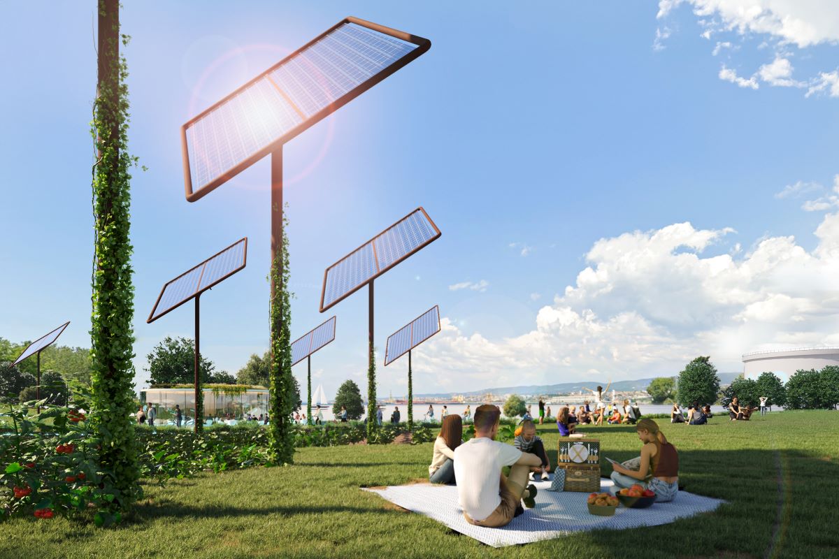 Il parco agrivoltaico collocato nel parco urbano limitrofo al porto di Trieste