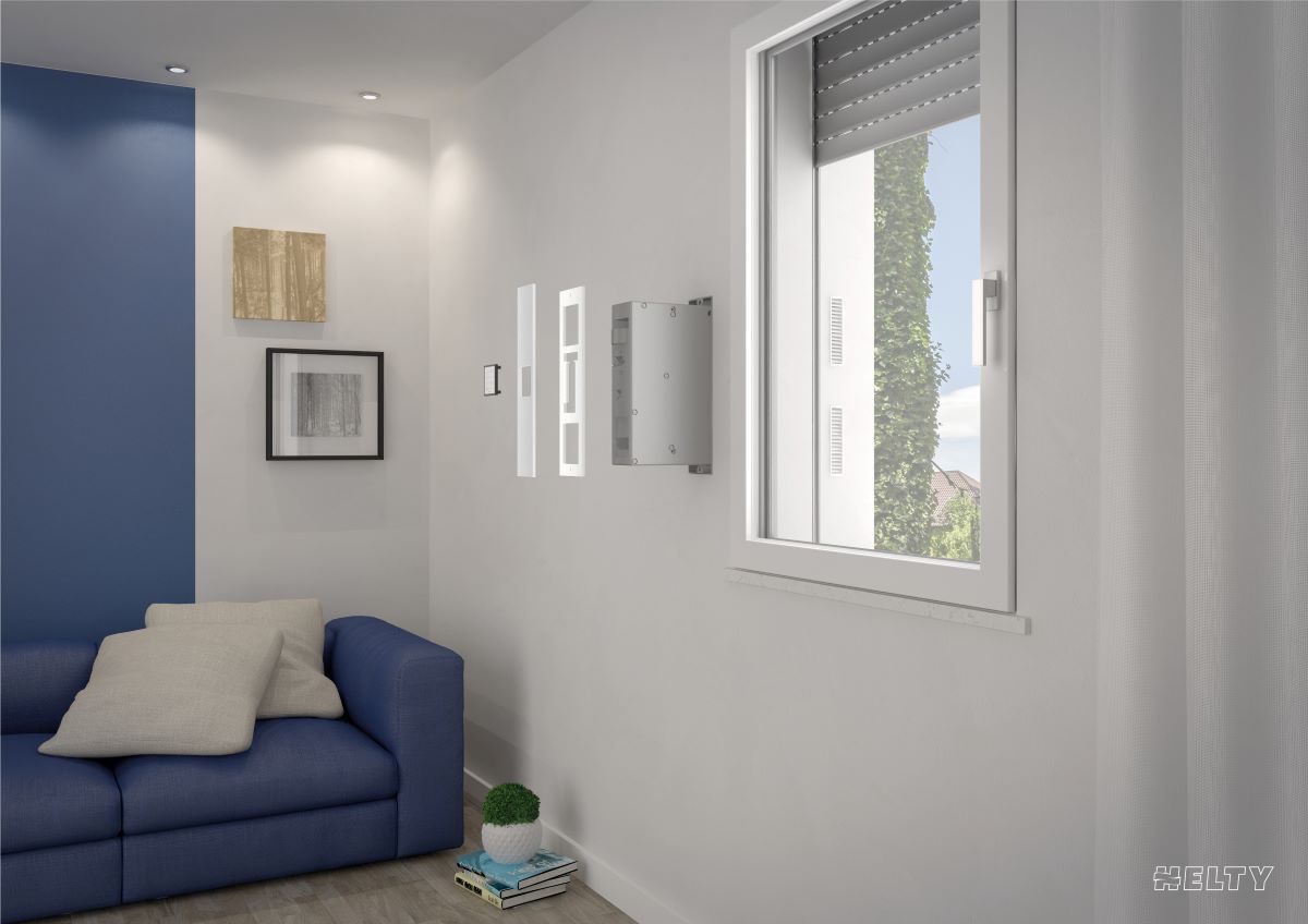 Sistema di ventilazione meccanica controllata Flow 40 con uscita in luce di Helty