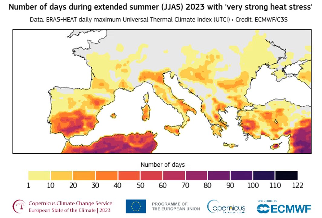 Cambiamento climatico: nel 2023 in crescita i giorni caratterizzati da forte stress da calore