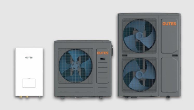 Pompe di calore per riscaldamento e raffrescamento AUREOflow di Outes 