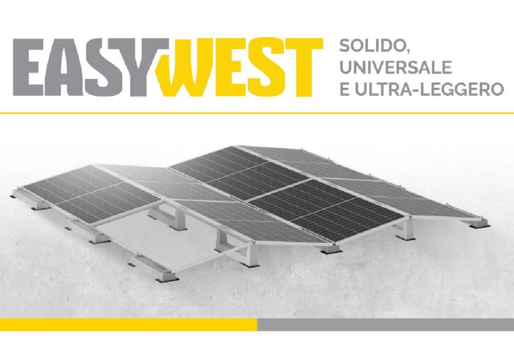 Con EasyWest di Sun Ballast gli impianti Est-Ovest sono leggeri, resistenti e affidabili