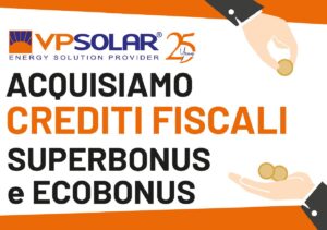 VP Solar estende l’acquisto dei crediti fiscali anche all’Ecobonus
