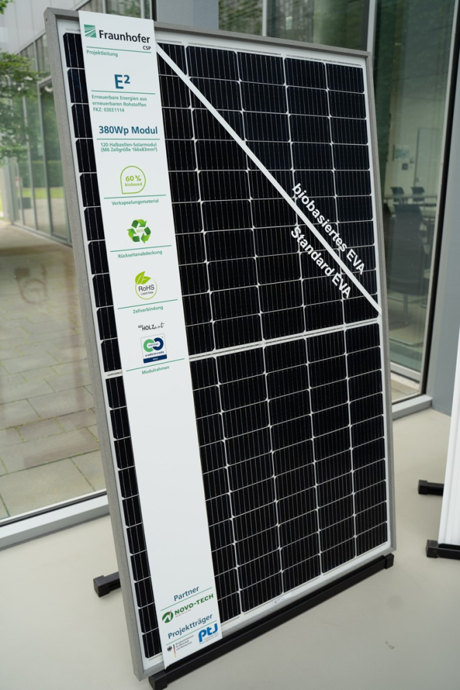 Il prototipo del "bio-modulo" solare E2- E-Quadrat