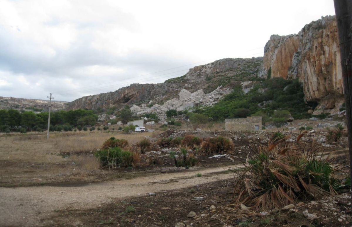 Il sito di intervento del Parco Portella del Cerriolo a Custonaci prima dei lavori