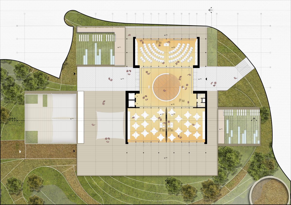 Pianta del piano terra di uno degli edifici del nuovo polo universitario di Bologna firmato MCA