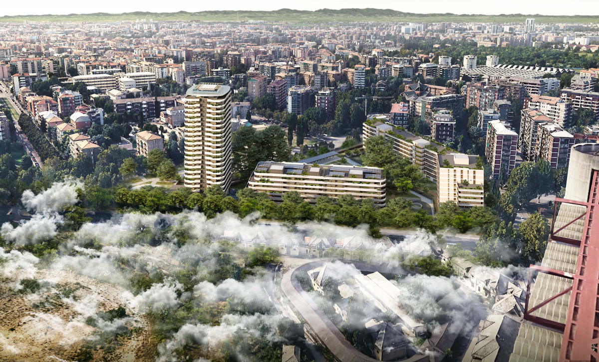 Il quartiere di San Siro con il nuovo complesso residenziale