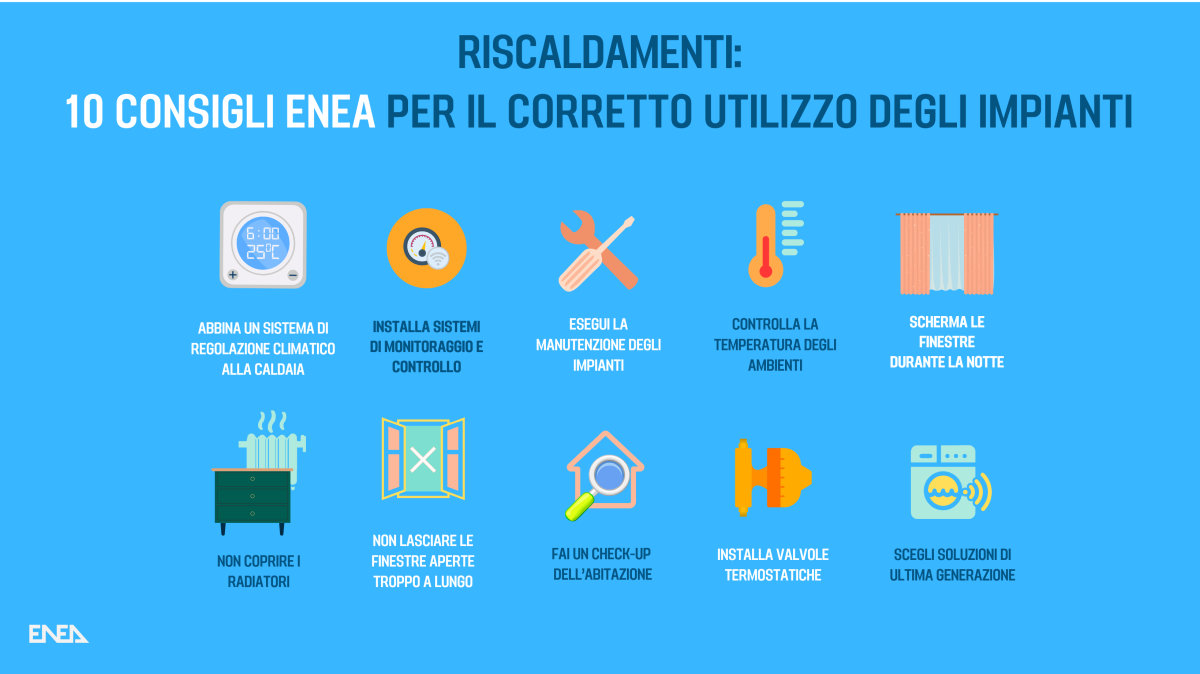 I suggerimenti di Enea per il corretto utilizzo degli impianti di riscaldamento