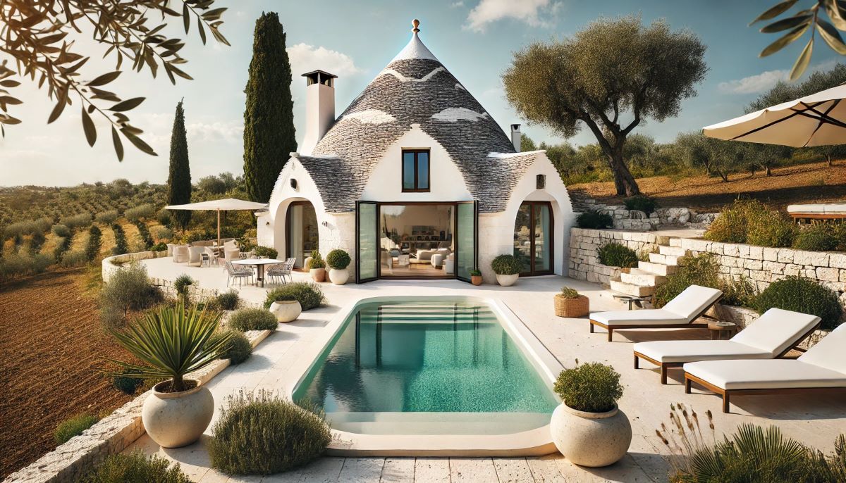 Un moderno trullo tra design e storia