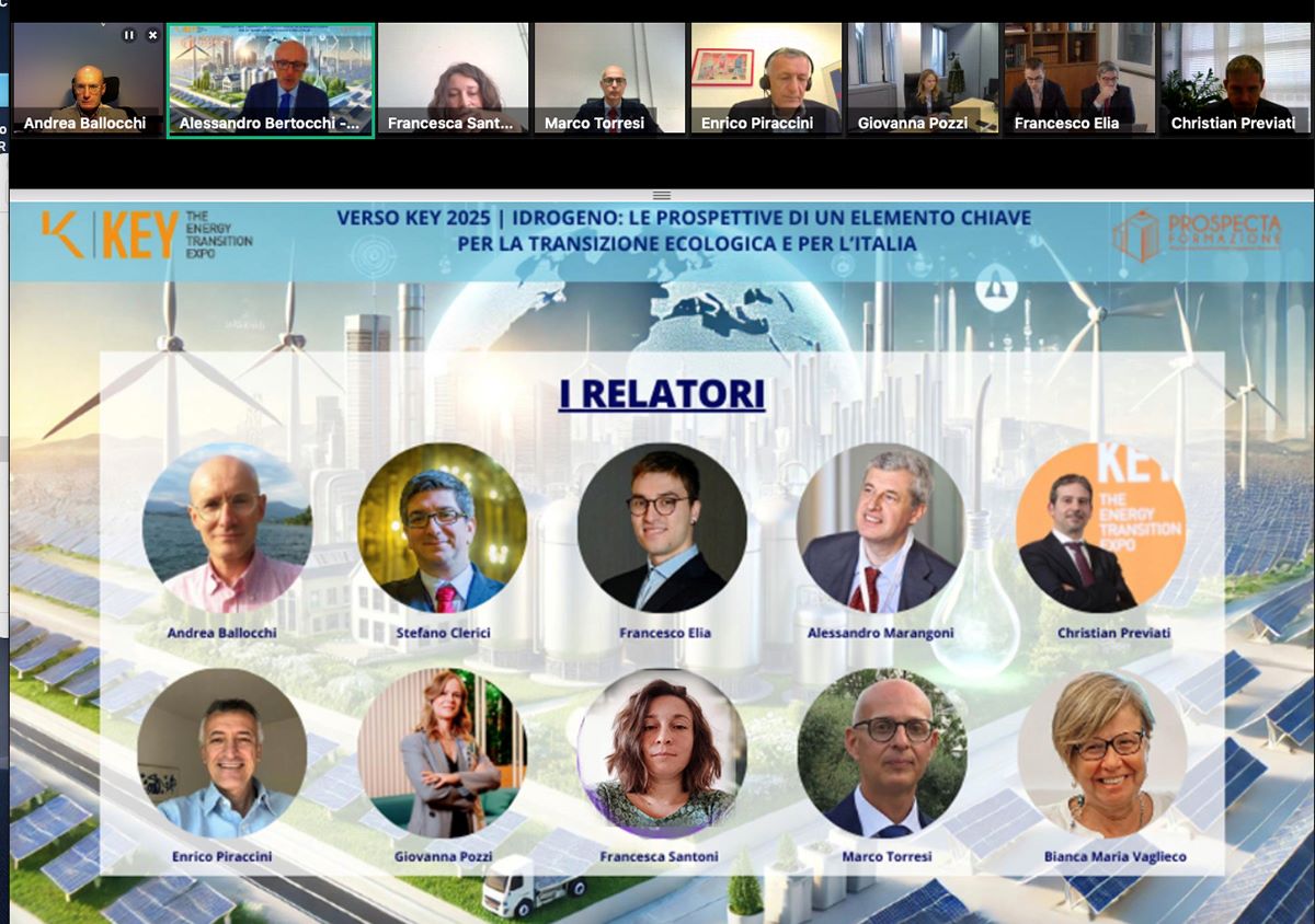 I relatori del convegno sull'idrogeno verde organizzato da Prospecta Formazione e Key