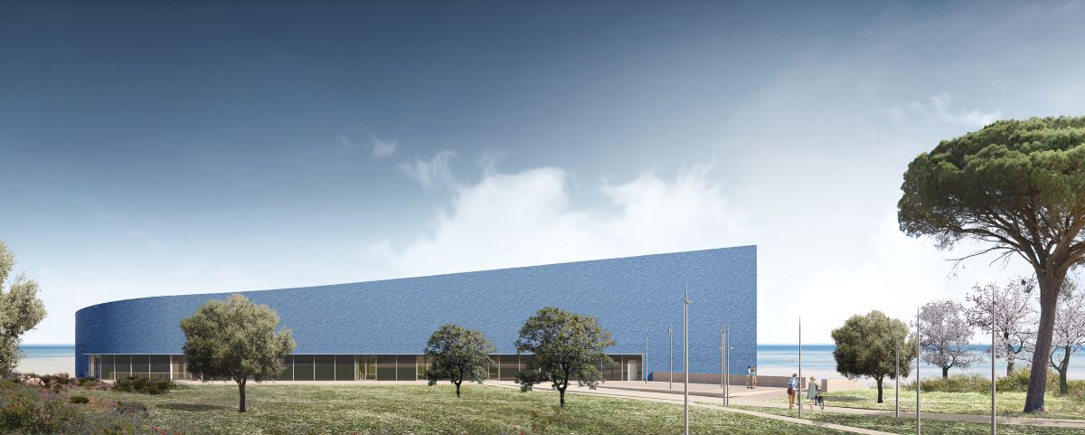Il nuovo stadio di Taranto visto da viale Virgilio 