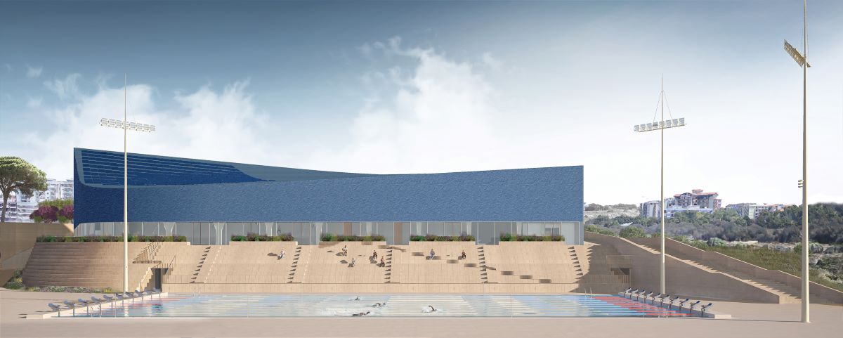 Il nuovo stadio di nuoto di Taranto 