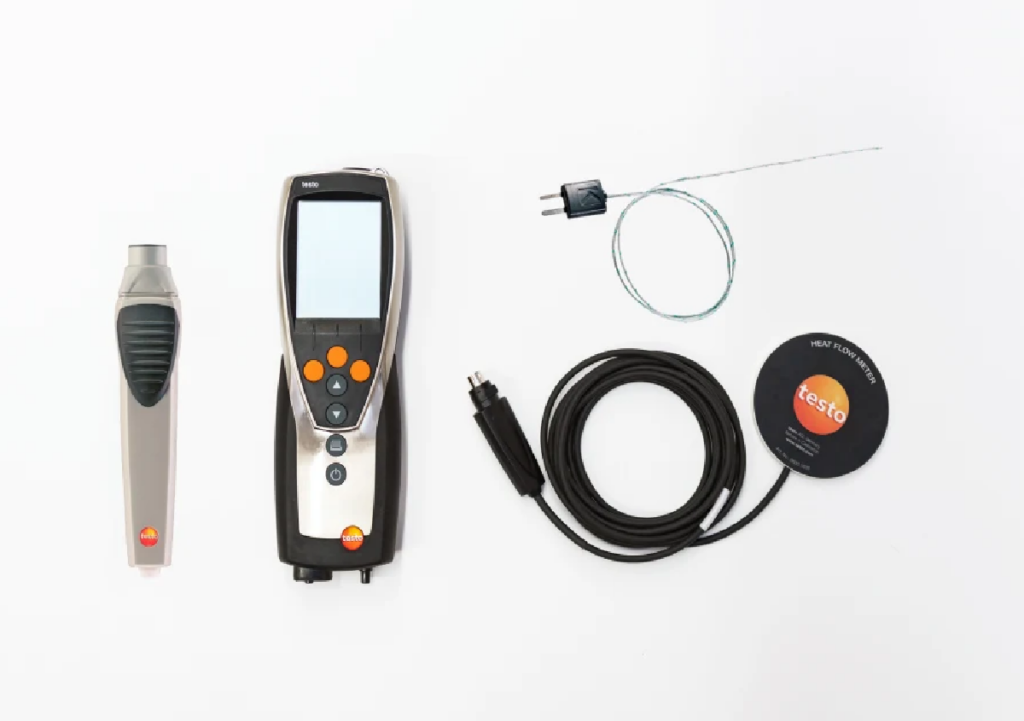 Kit termoflussimetro Testo 635, misura della trasmittanza termica in edilizia