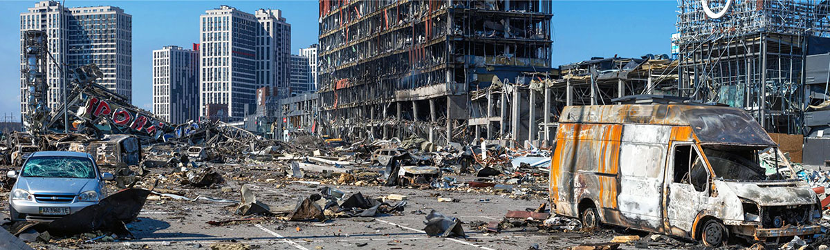 Kiev, Ucraina. Lo Shopping center “Retroville” distrutto dai bombardamenti russi.