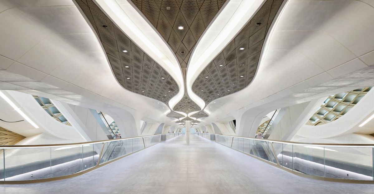 L'interno della stazione metropolitana Riyadh