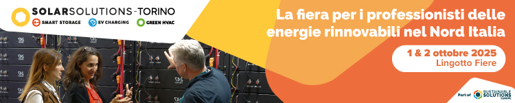 Solar Solutions Torino 2025: fotovoltaico, storage e mobilità elettrica. 1 e 2 ottobre 2025