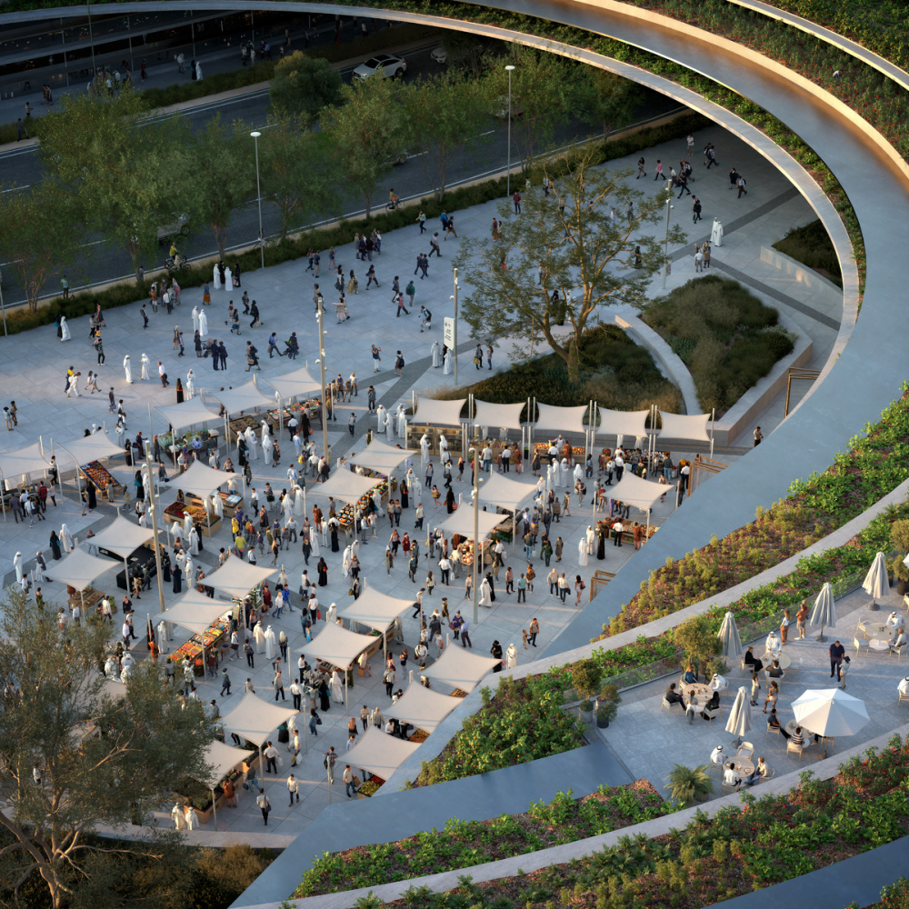 Progetto di riqualificazione Expo City Dubai: cinque distretti e mobilità sostenibile