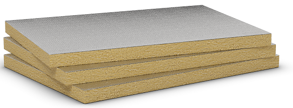 Airrock 33 ALU di Rockwool - Pannello rigido in lana di roccia a media densità per isolamento intercapedini